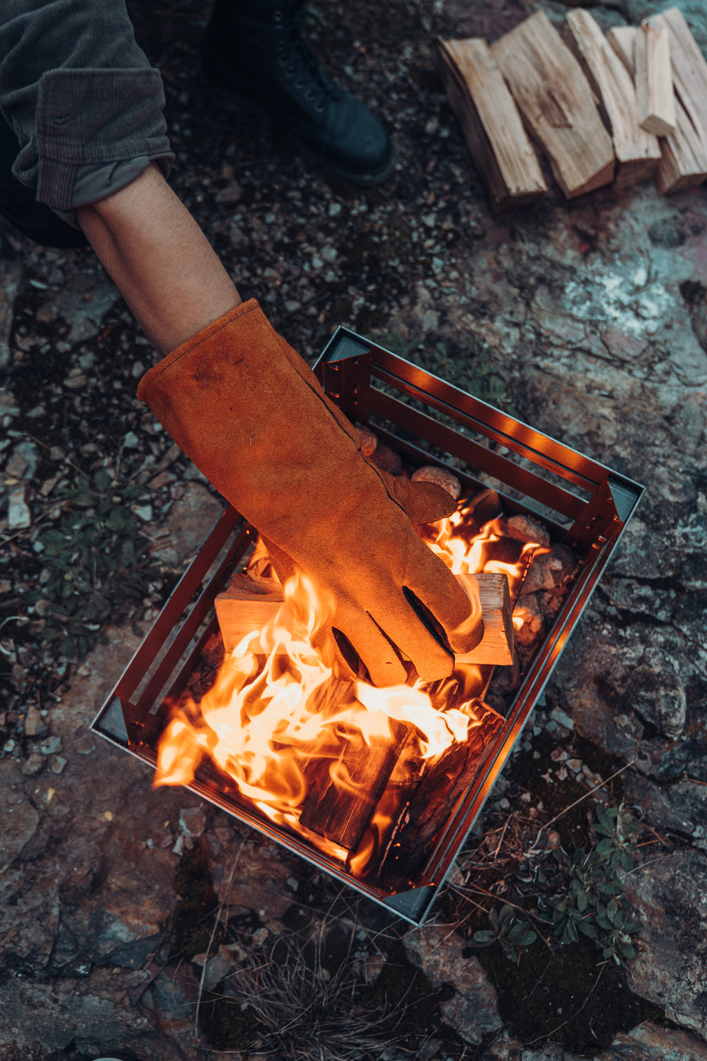 Feuerhandschuhe Leder