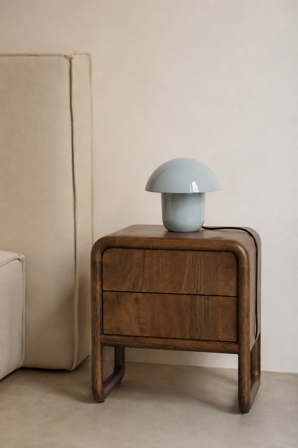 Fat Mushroom Lampe Light Blue